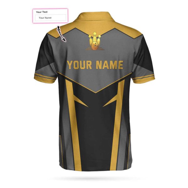 Custom Team Name Golden Bowling Custom Polo Shirt, Personalized Bowling Shirt With Name, Custom Bowling Gift Coolspod