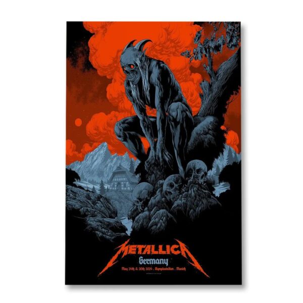 Metallica Germany 2024 May 24-26 Olympiastadion Munich Event Poster