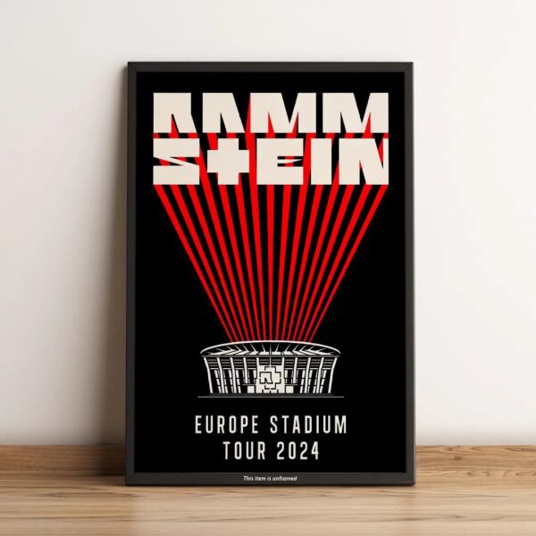 Rammstein Europe Stadium Tour 2024 Poster